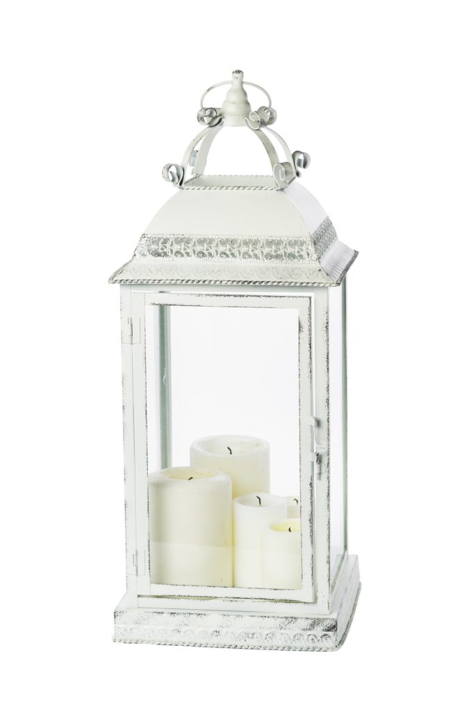 Traditional white Lantern isolated on white